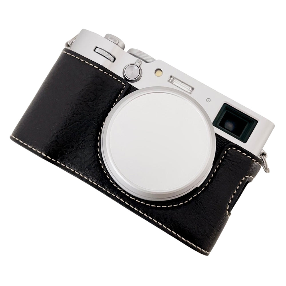 For Fujifilm X100VI Buffalo Texture Leather Camera Bag Bottom Case Easy to Replace Battery For Fujifilm X100VI Buffalo Texture Leather Camera Bag Bottom Case Easy to Replace Battery